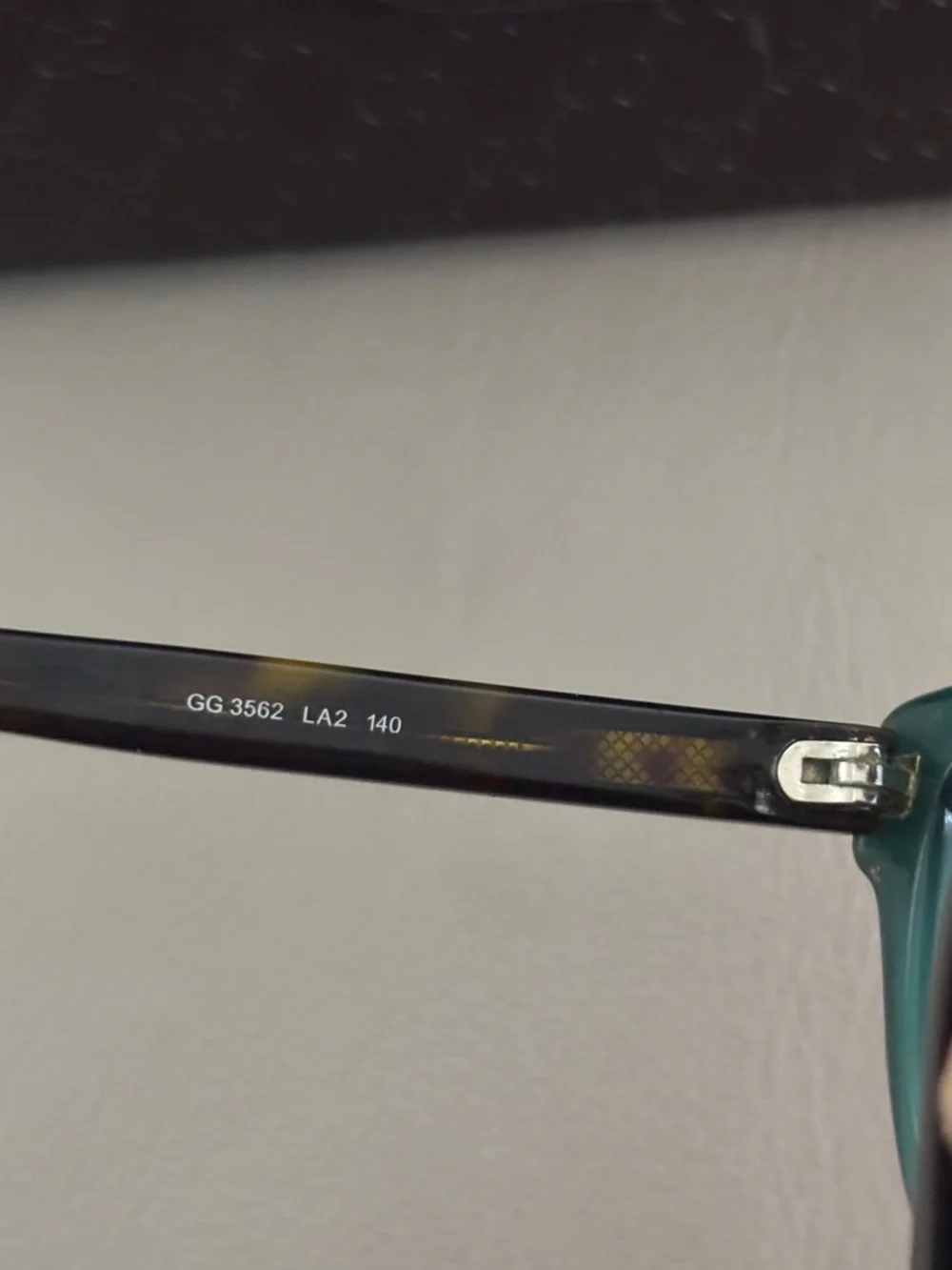 Gucci Women's Eyeglasses GG 3562 LA2 Dark Havana Green Semi Butterfly